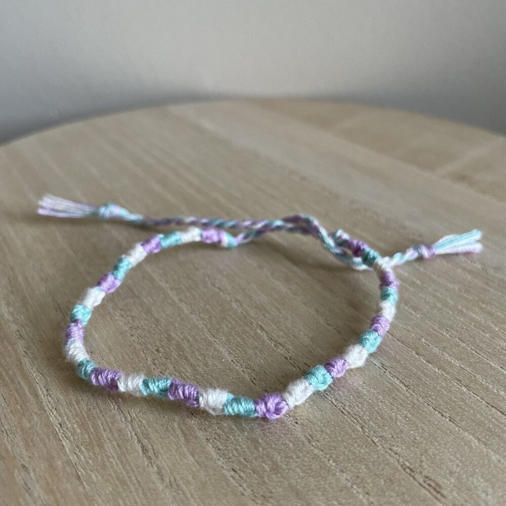 Halle Bracelet, anklet, trendy, comfortable, tie, embroidery thread, woven, gift